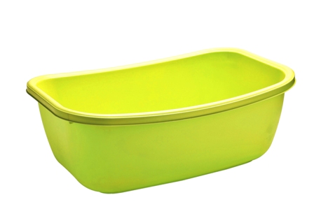 LINEA UNICA BACINELLA BUCATO RETTANGOLARE COLORE LIME cm. 56x38xh21,  capacità lt.25