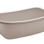 Rectangular laundry basin cm. 56x38xh21, capacity  lt.25 taupe