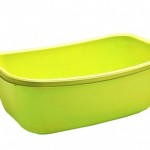 Rectangular laundry basin cm. 56x38xh21, capacity  lt.25 lime green