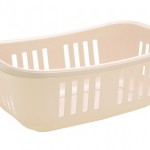 Rectangular perforated laundry basket cm.56x38xh21 butter