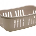 Rectangular perforated laundry basket cm.56x38xh21 taupe