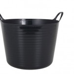 Round flexible basket black 16lt