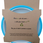 Set 6 Soup plates 22 x h 3 cm red, orange, yellow, green, blue, light blue