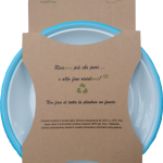 Set 6 Dinner plates 25 x h 2 cm red, orange, yellow, green, blue, light blue